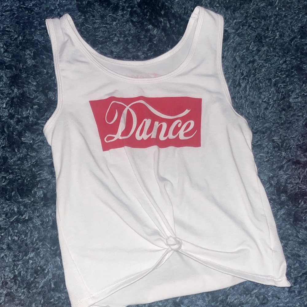 white and red dance shirt